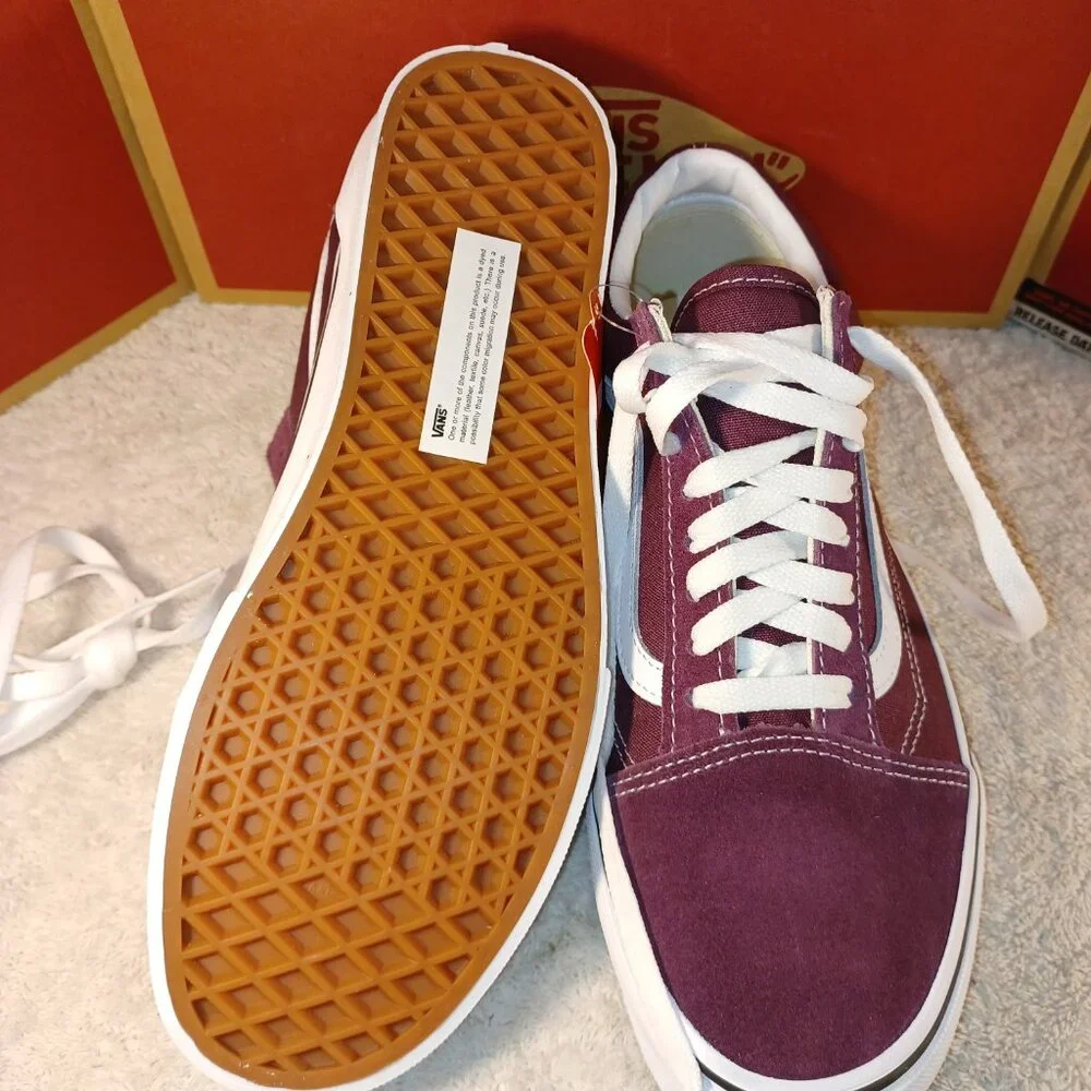 Vans Men's 8/Women's 9.5 Old Skool Dark Purple Canvas/Suede